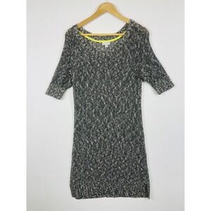 A Pea in the Pod  Womens Large Dress Maternity Black White Chunky Knit Parisian